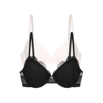 Dorina Γυναικείο Σουτιέν 1+1 Δώρο EMERSYN Demi BH FXTT0098LA189-2X0018-Μαύρο/Εκρού