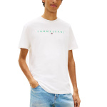 Tommy Jeans ανδρικό βαμβακερό regular t-shirt εκρού DM0DM20744-L5Y