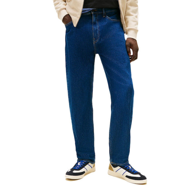 Tommy Jeans ανδρικό Sonny regular tapered τζιν παντελόνι denim dark DM0DM22580-1BK