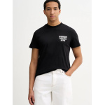 Tommy Jeans Varsity logo ανδρικό βαμβακερό slim t-shirt μαύρο DM0DM22321-BDS