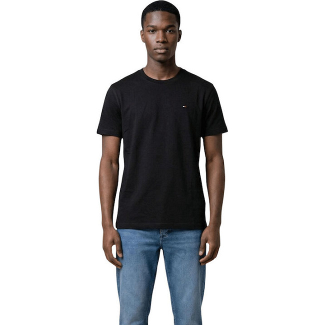 Tommy Jeans ανδρικό βαμβακερό regular t-shirt μαύρο DM0DM22504-BDS