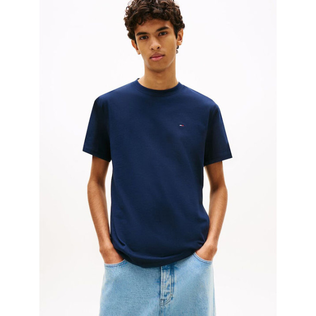 Tommy Jeans ανδρικό βαμβακερό regular t-shirt μπλε DM0DM22504-C1G