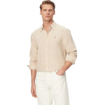 Tommy Jeans ανδρικό λινό regular πουκάμισο μπεζ DM0DM22761-AB9 Gentle Gold