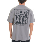 Funky Buddha ανδρικό βαμβακερό loose fit t-shirt γκρι FBM013-052-04-grey