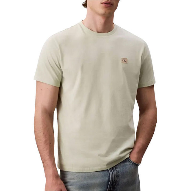 Calvin Klein Jeans ανδρικό βαμβακερό regular t-shirt μπεζ LV04RC272G-2JX Oatmeal