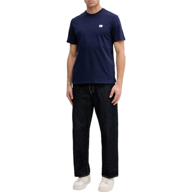 Calvin Klein Jeans ανδρικό βαμβακερό regular t-shirt μπλε LV04RC272G-WFW Maritime Blue