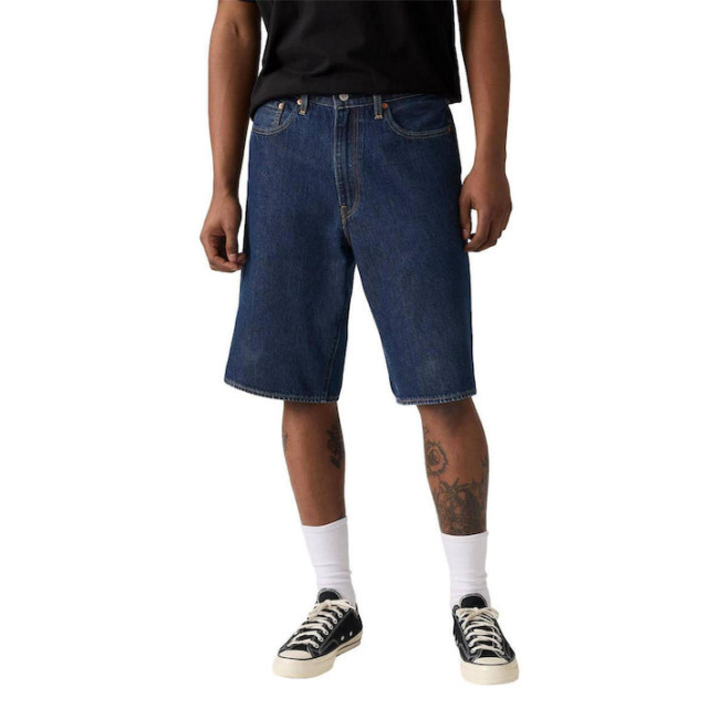 Levi’s 478 Baggy shorts ανδρική τζιν βαμβακερή βερμούδα denim dark 001JM0009