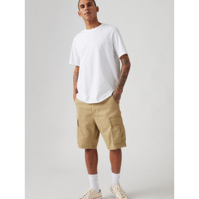 Levis Carier cargo shorts ανδρική βαμβακερή βερμούδα μπεζ 001KG-0012