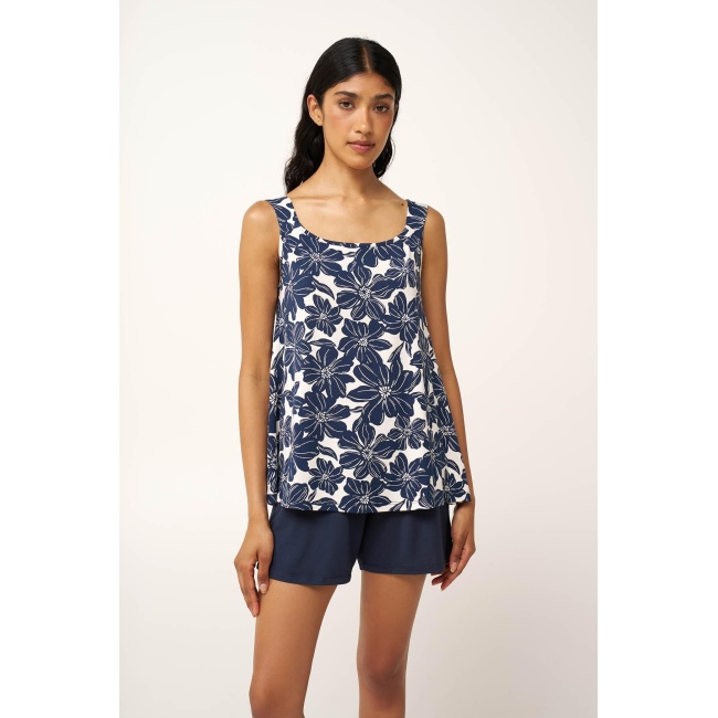 Micromodal Φλοράλ Baby Doll 24106-BLUE BLAZER