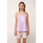 Vamp Βαμβακερό Babydoll με Τιράντες 24305-LILLA PASTEL