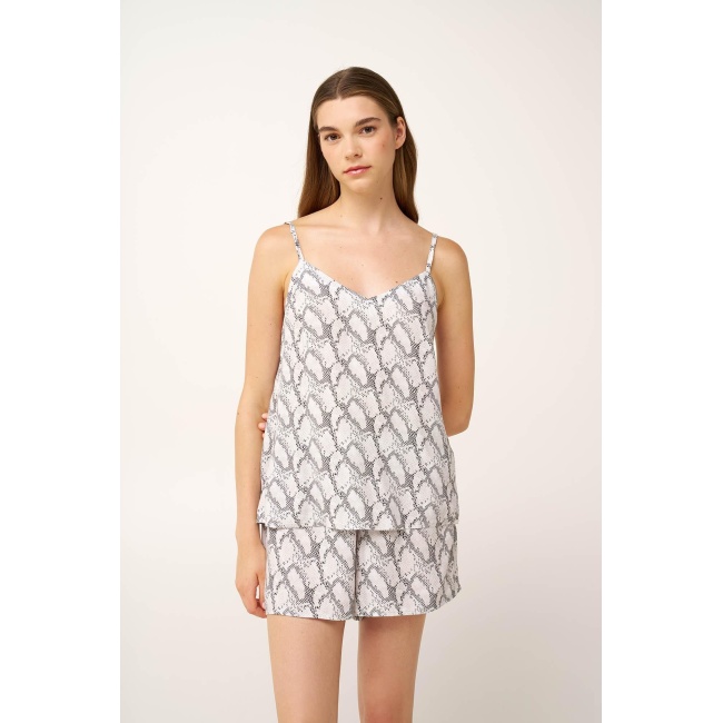 Vamp Baby Doll με V Λαιμόκοψη  24128-BEIGE SOLEIL