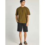 Funky Buddha Essential ανδρική chino βερμούδα regular fit μαύρη FBM013-001-03 Black