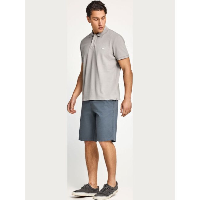 Funky Buddha Essential ανδρική chino βερμούδα regular fit μπλε FBM013-001-03 Dusty Blue