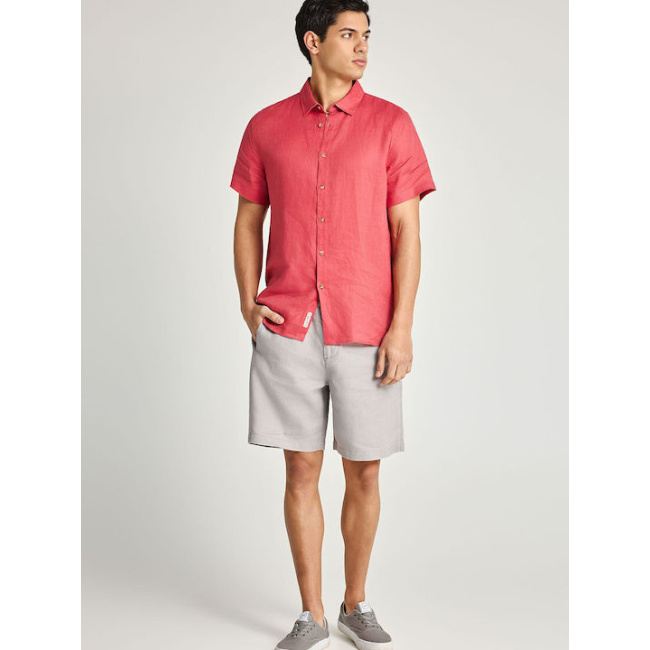 Funky Buddha ανδρική chino λινή βερμούδα γκρι FBM013-009-03 Grey