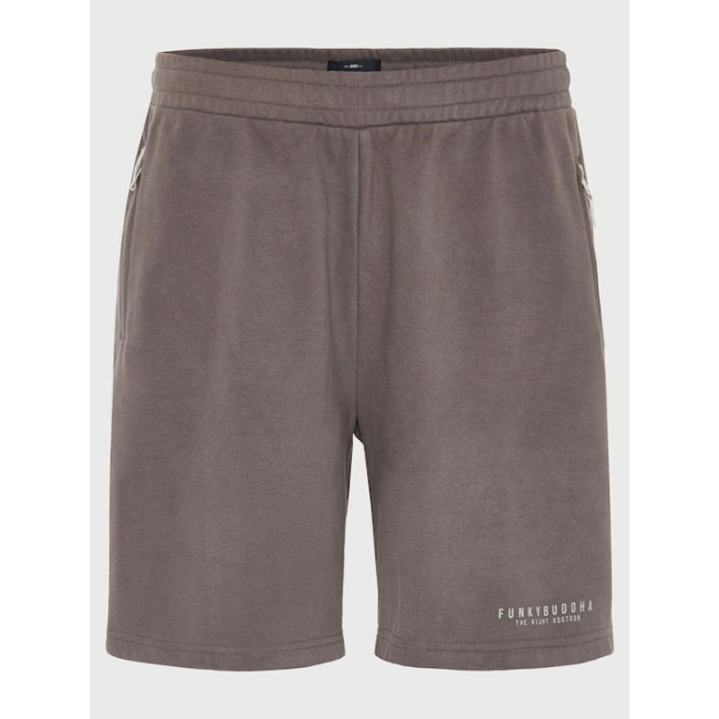 Funky Buddha Essential ανδρική αθλητική βερμούδα γκρι FBM013-050-03-Moon Mist