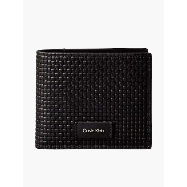 Calvin Klein Embossed Billford δερμάτινο ανδρικό πορτοφόλι μαύρο LV04D1125G-UB1