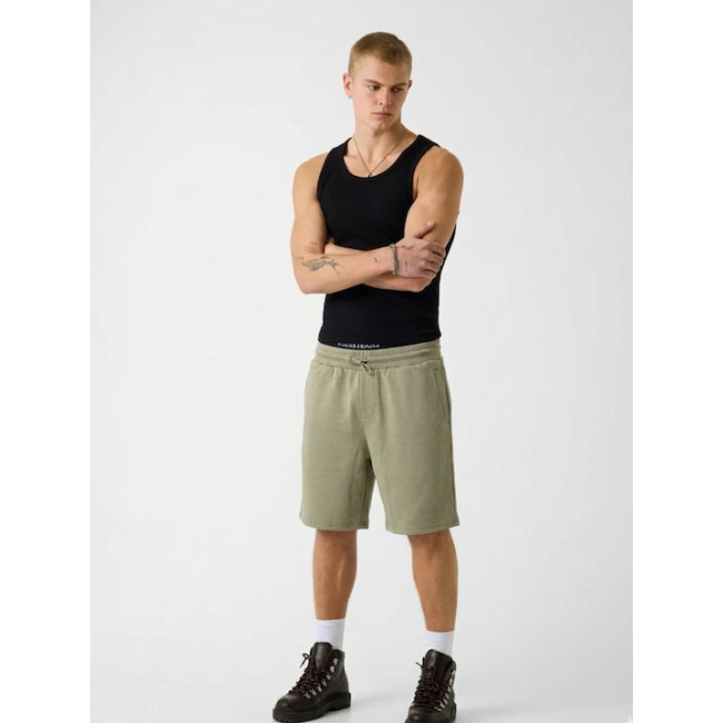 Guess ανδρική πικέ αθλητική βερμούδα λαδί Z6GD02K2845-G9D5