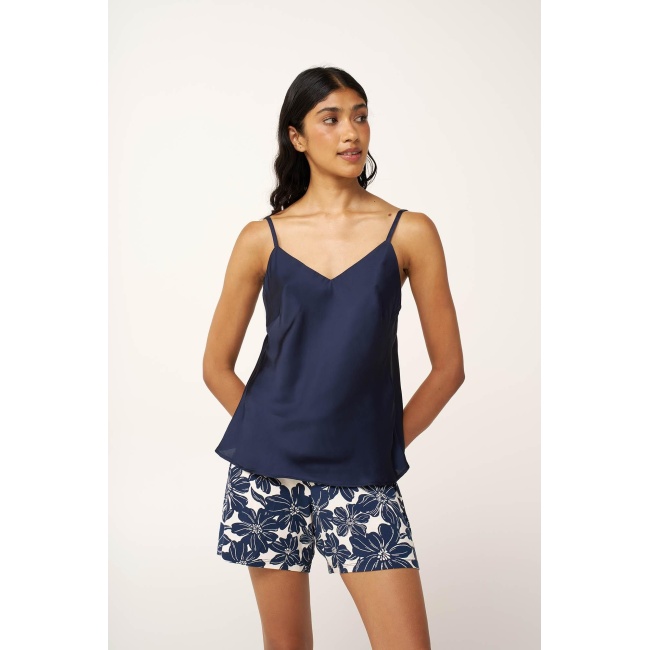 Vamp Baby Doll με Σατέν Τοπ 24107-BLUE BLAZER