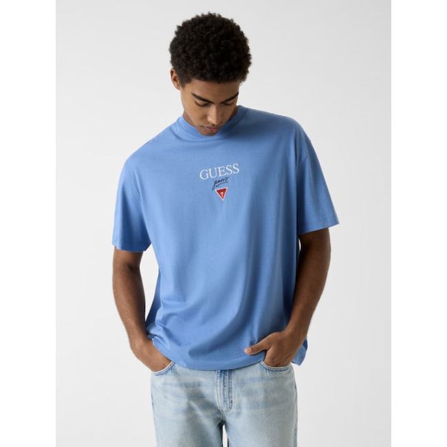 Guess ανδρικό βαμβακερό oversized t-shirt γαλάζιο M6RI45K8HM0-BLN