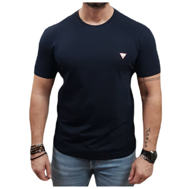 Guess ανδρικό βαμβακερό super slim fit t-shirt μπλε M2YI24J1314-G7V2