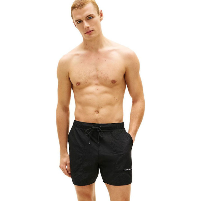 Tommy Hilfiger Original regular fit ανδρικό συνθετικό μαγιό μαύρο UM0UM03813-BDS