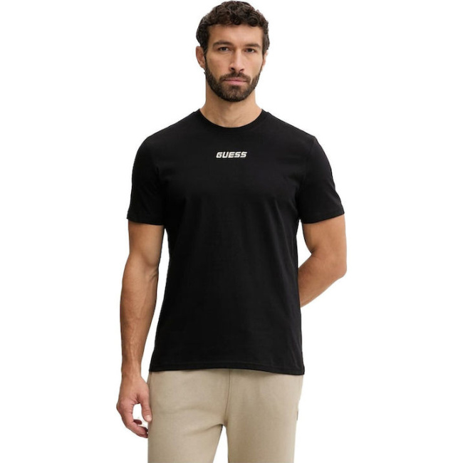 Guess ανδρικό βαμβακερό t-shirt regular fit μαύρο Z6RI00I3Z14-JBLK